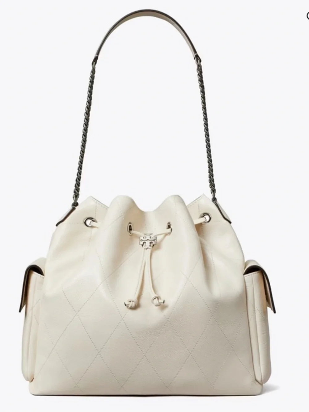 Tory Burch LARGE CHARLIE QUILTED DRAWSTRING SHOULDER BAG